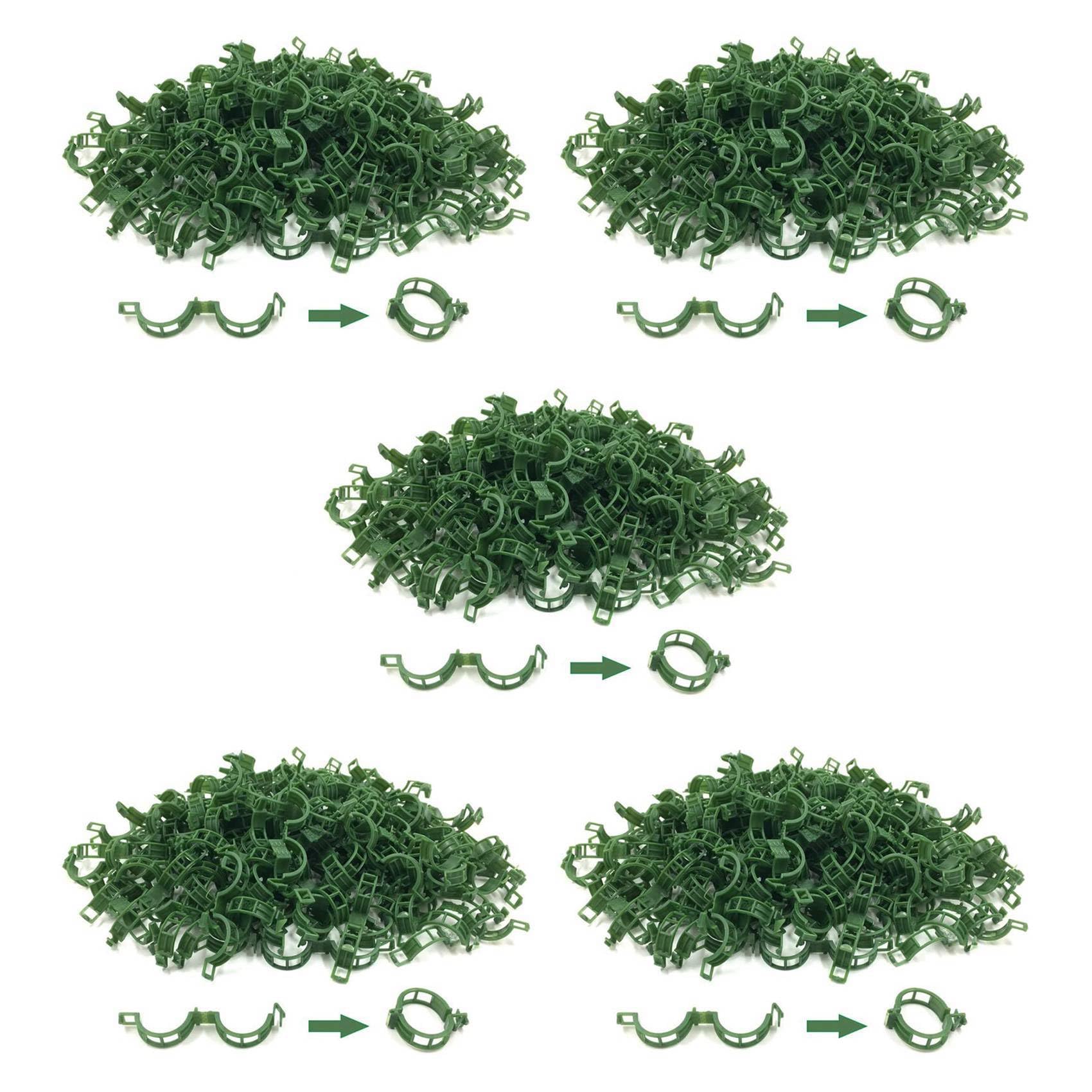 Xptieeck 1000 PCS Garden Plant Support Clips, Tomato Clips, Trellis Clips, for Cucumber Flower Squash Vine, 1 Inch Inner Diameter