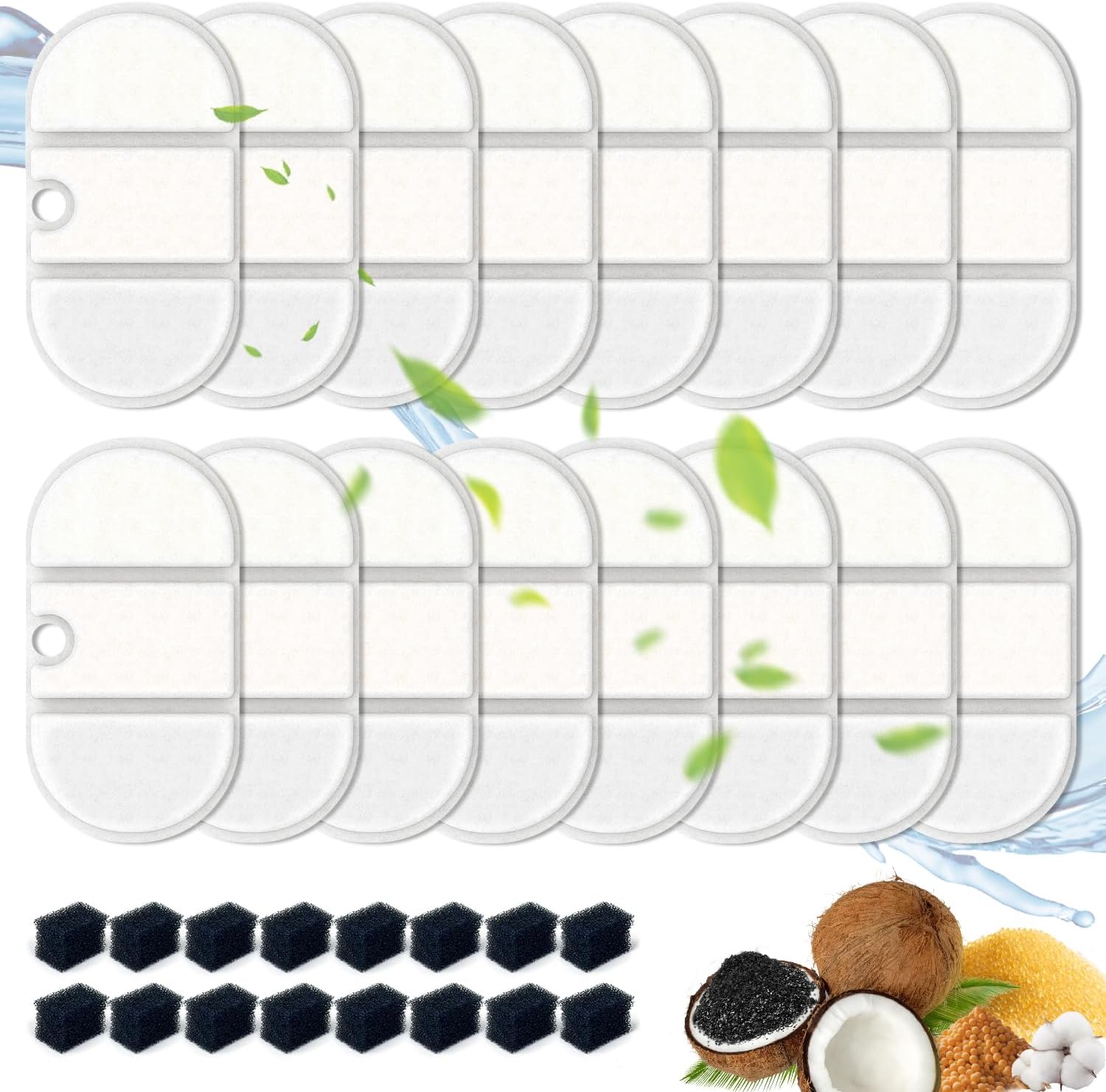 32 Paquetes Filtros Fuente Agua Gatos Petlibro Compatible PLWF002