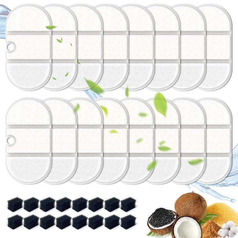 Filtro e Esponja para Fonte de Água para Gatos PETLIBRO PLWF002 CATOL, Pacote com 32 unidades