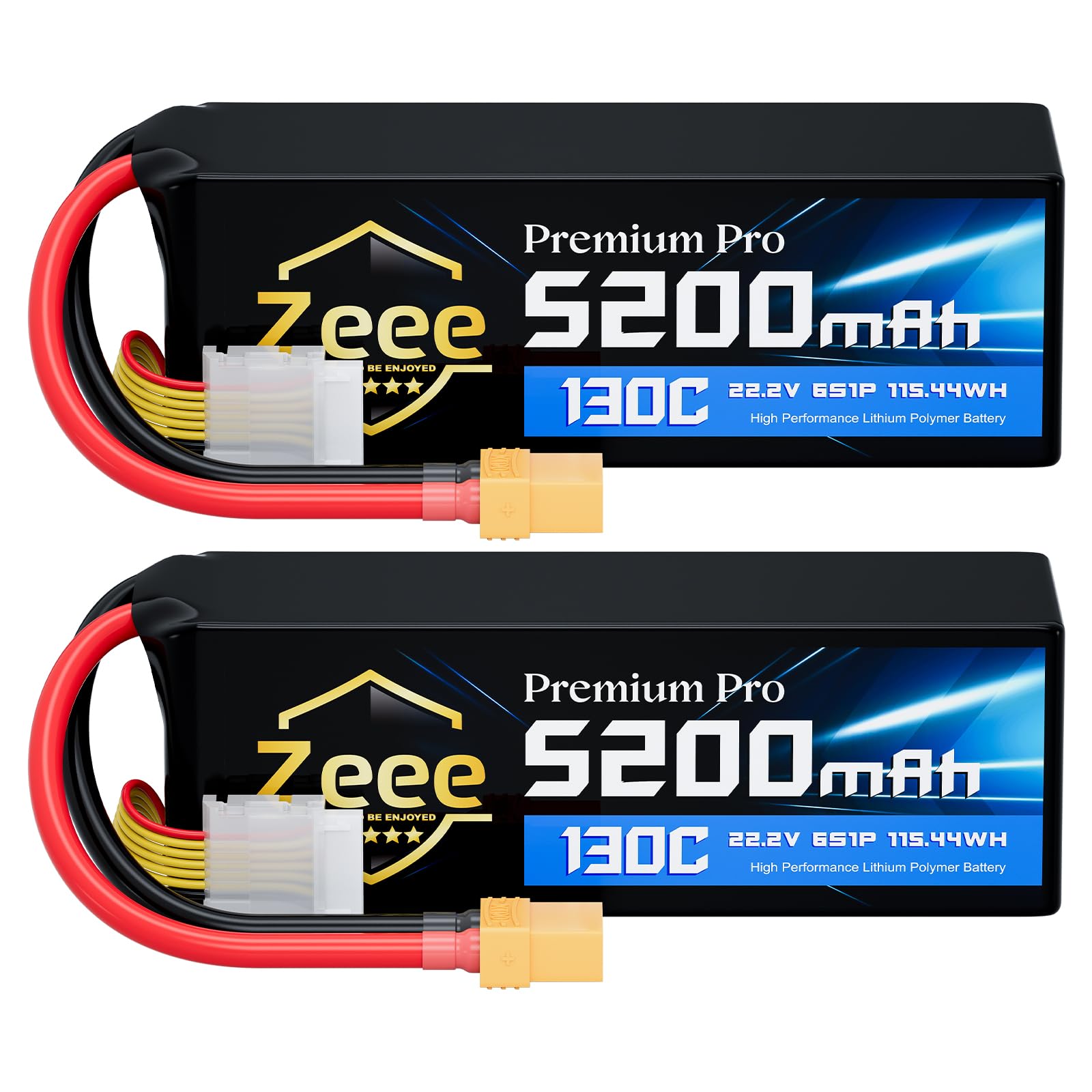 Amazon.com: Zeee Premium Pro 6S 5200mAh Lipo Battery 22.2V 130C