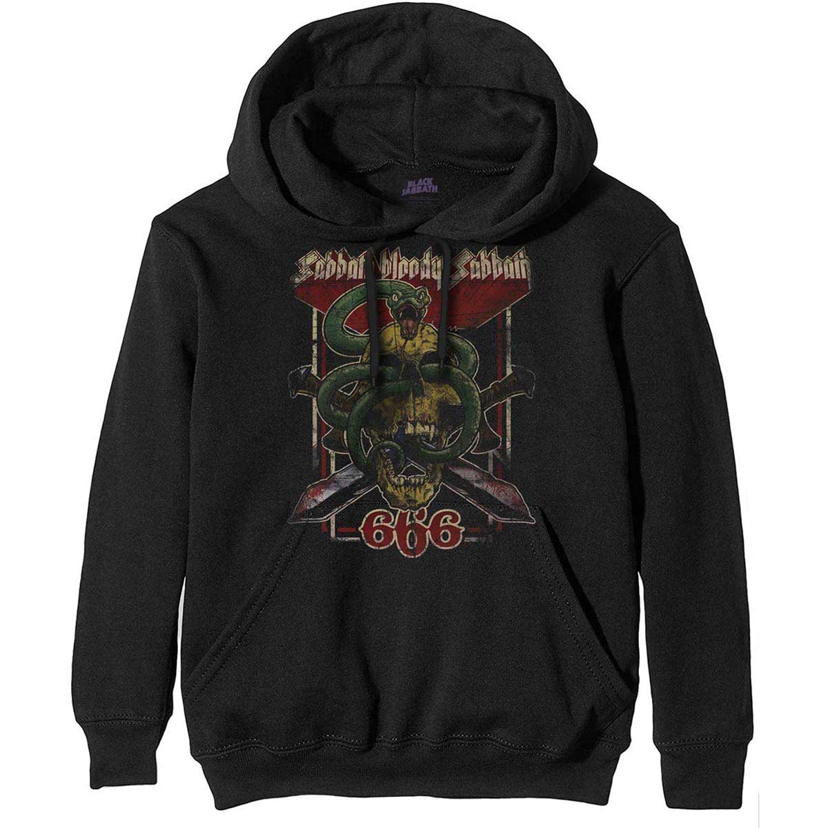 Black Sabbath Unisex 666 Sabbath Bloody Sabbath Official Hoodie Hooded Top (Large)