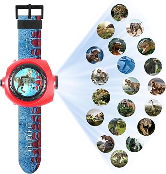 Vicloon Kids Projection Watch, Adjustable Projection Watch with 24 Animal Projection Patterns, Digital Watch with Lid Adjustable Time Projector Watch for Boys Girls Childrens Toys Watch