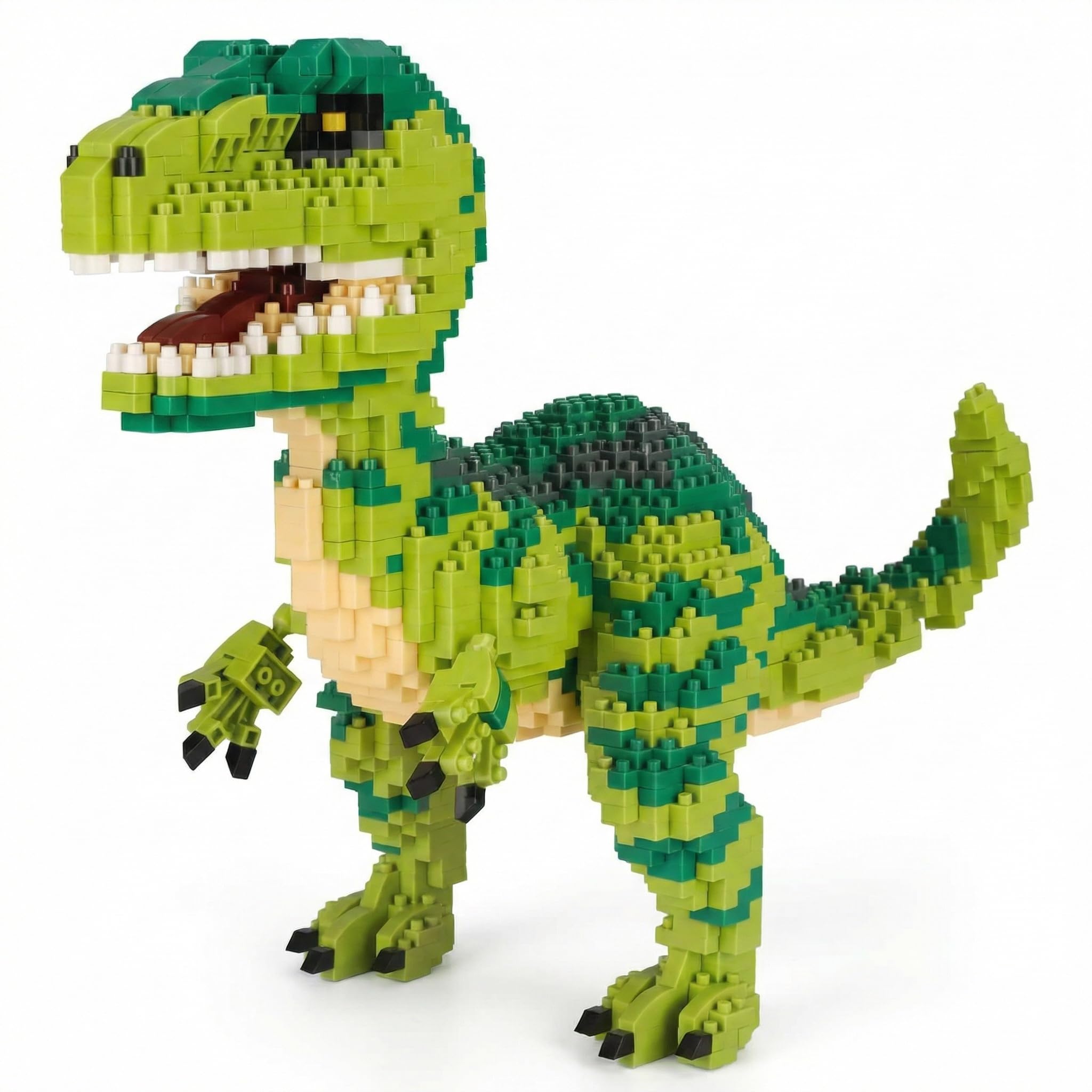 lingsi_siling Velociraptor T-rex Micro Building Set, 1457pcs Jurassic Dinosaur Mini Diamond Blocks Bricks Toy for Boys Age 8-12 14+ Teens Adults