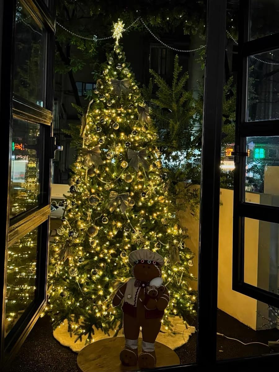 New Encryption Pure PE Automatic Hinge Christmas Tree Plus Fat Christmas Pine Commercial Large Christmas Tree 2.1m