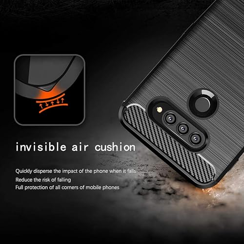 Miniatura 5 de Osophter Funda para LG Q70, LG Q730 Funda de absorción de golpes flexible de goma TPU de cuerpo completo para LG Q70Q730 (negro)