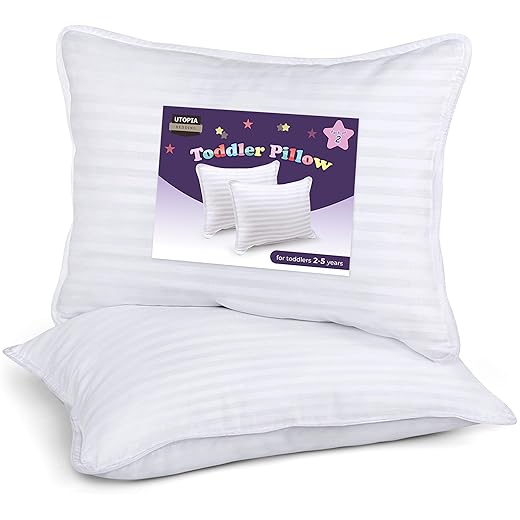 Utopia Bedding Toddler Pillow 2 Pack – 40 x 60 cm