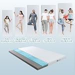 KingChii CertiPUR-US Memory Foam Camping Mattress, Portable Roll Up Travel Car Camping Mattress Sleeping Pad & Floor Mattress, Cot Mattress Guest Bed for Sleepover with Waterproof Cover & Travel Bag