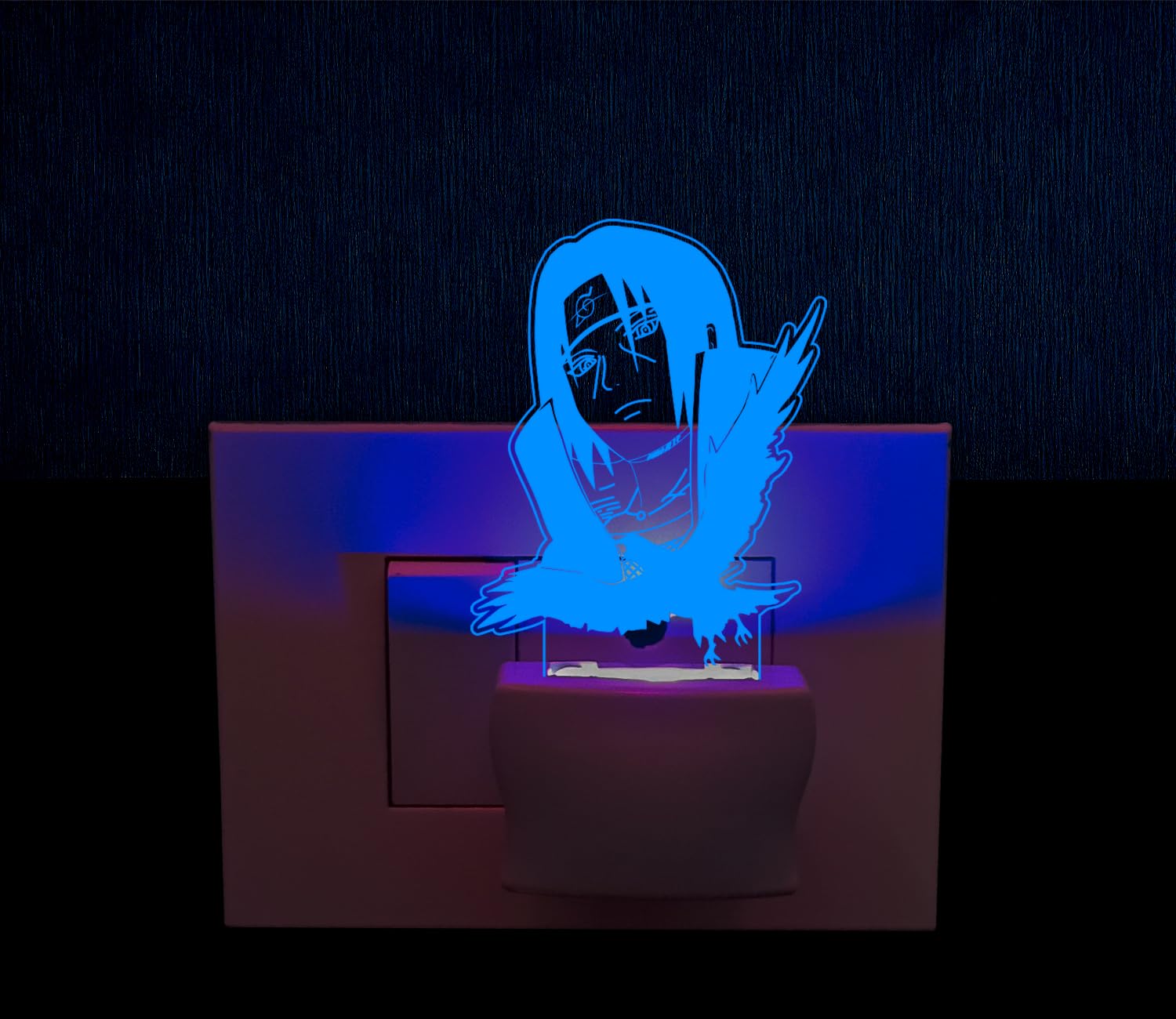 Itachi Uchiha 3D Illusion LED Plug Lamp – Anime Night Light for Bedroom | Naruto Anime Character Acrylic LED Lamp for Kids, Gamers & Anime Fans-image-8