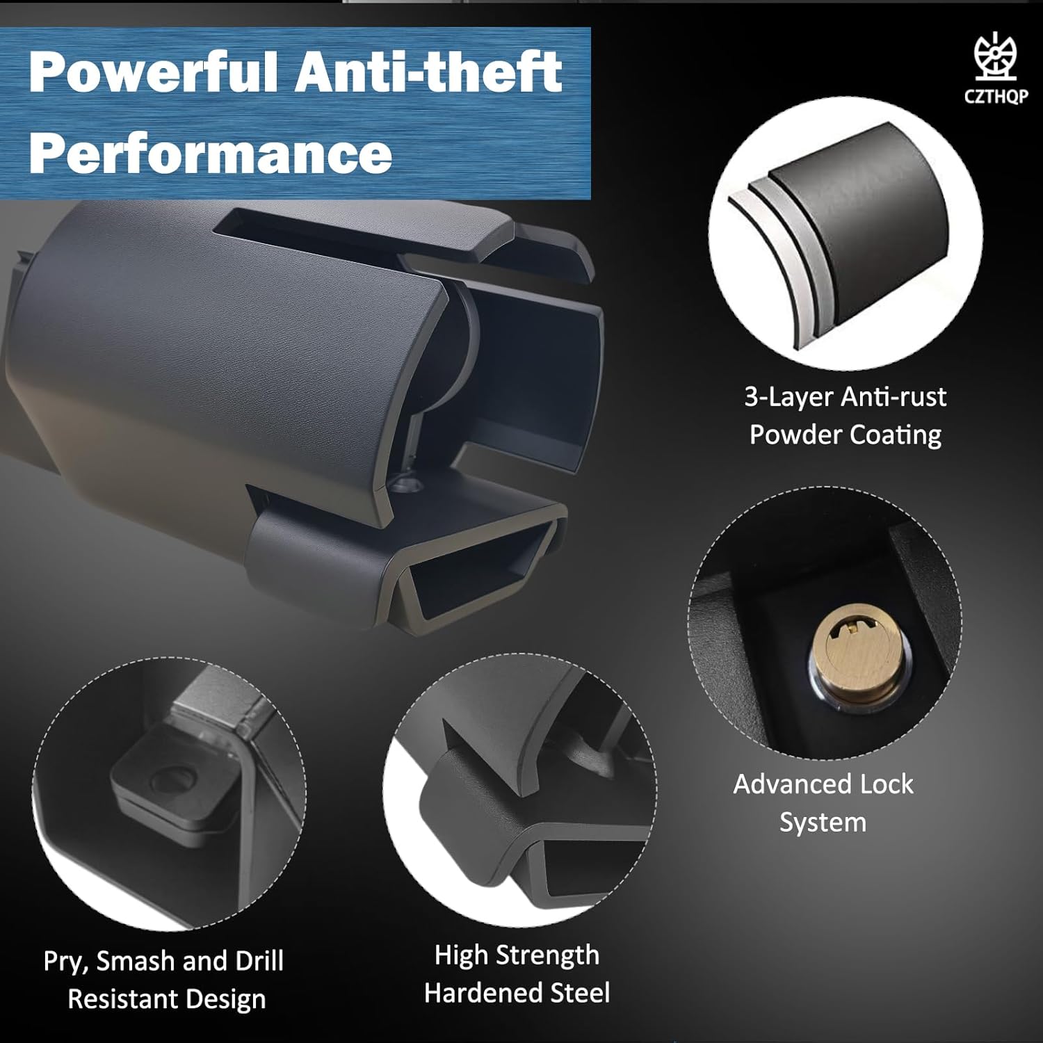 Upgraded Trailer Lock Fits 2-5/16 Inch Coupler, Anti-Theft Heavy Duty Trailer Hitch Lock with Keys for RV, Truck, Trailer, Boat