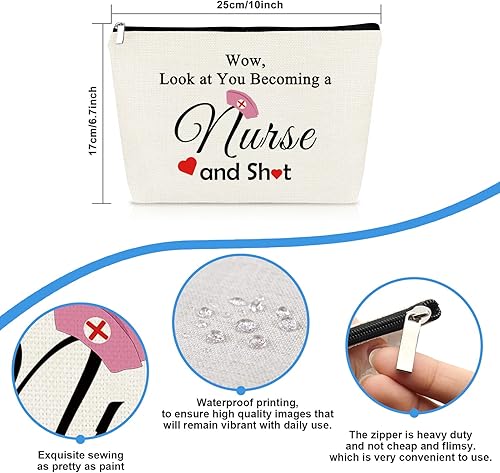 Miniatura 9 de Regalos de doctor de oídos para mujer, bolsa de maquillaje divertida, regalos de audióloga, regalo de agradecimiento para médicos, bolsa de