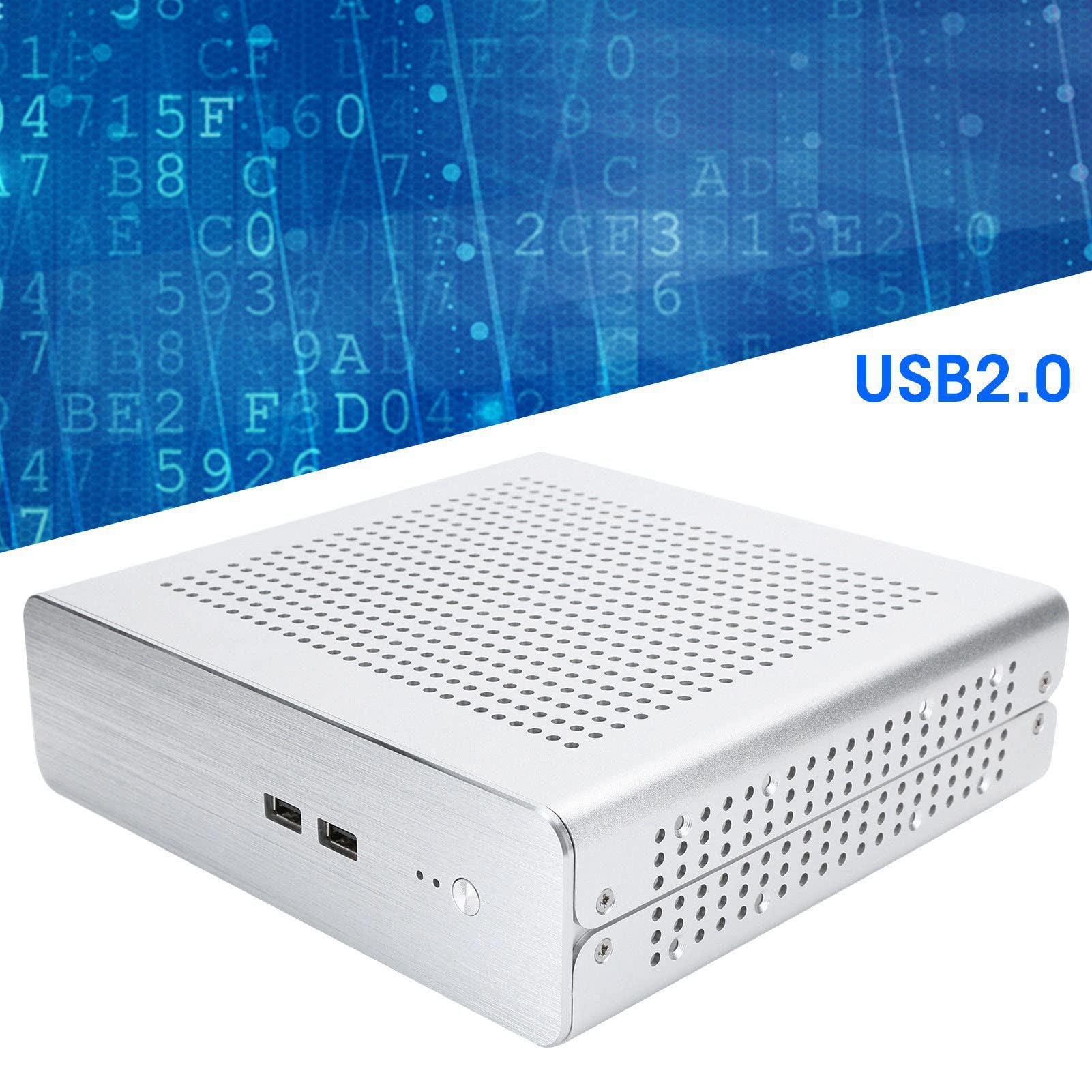 G60S, w Całości Aluminiowa Obudowa Mini ITX HTPC, Obudowa Komputera Stacjonarnego z Zasilaczem DC ATX, Obsługa Dysków Twardych 2 X 2,5 Cala lub 1 X 3,5 Cala, Poziomy, Pionowy montaż ścienny