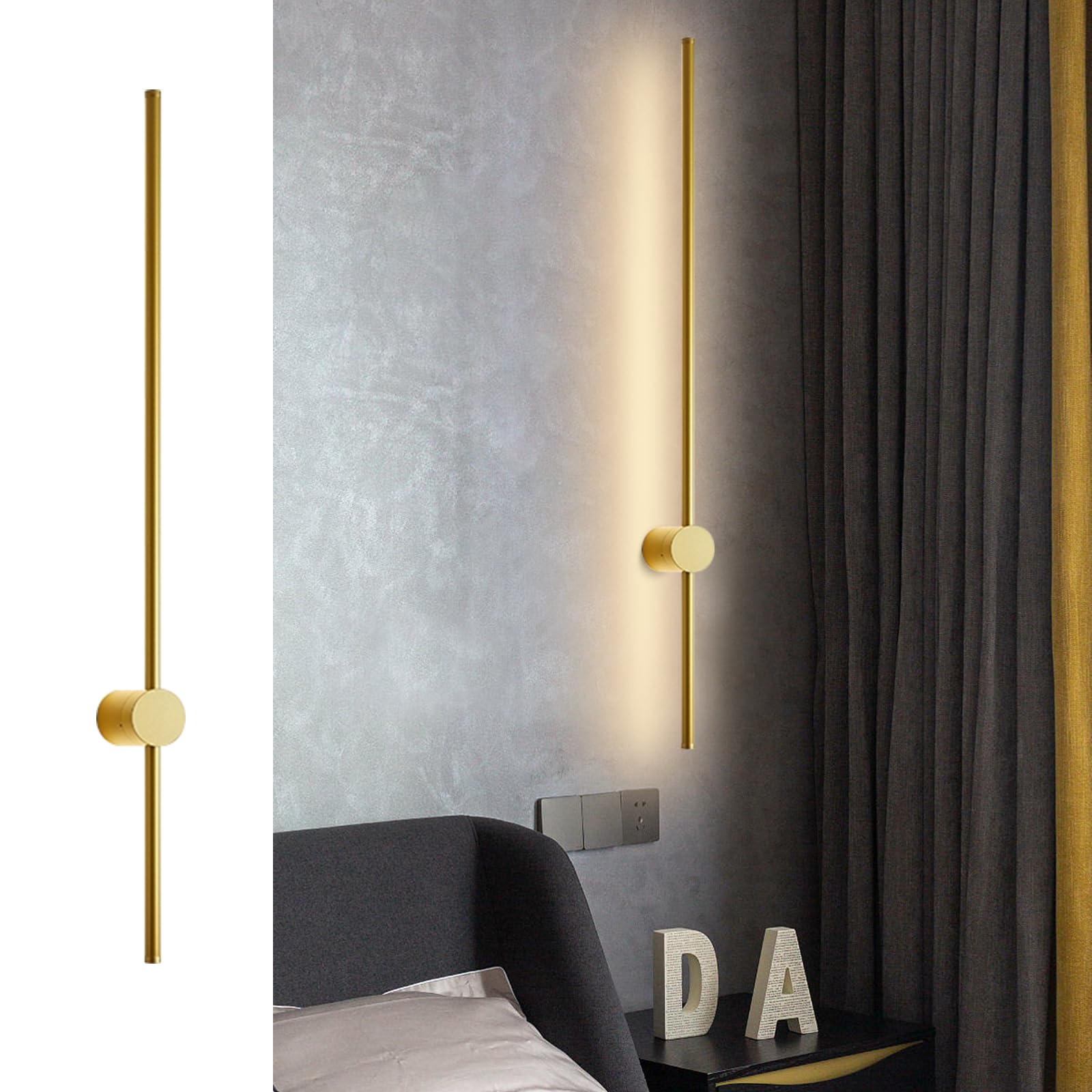 Moderna lampada da parete a LED, stile nordico, elegante illuminazione per interni, per soggiorno, camera da letto e studio, design contemporaneo per un'elegante decorazione della casa