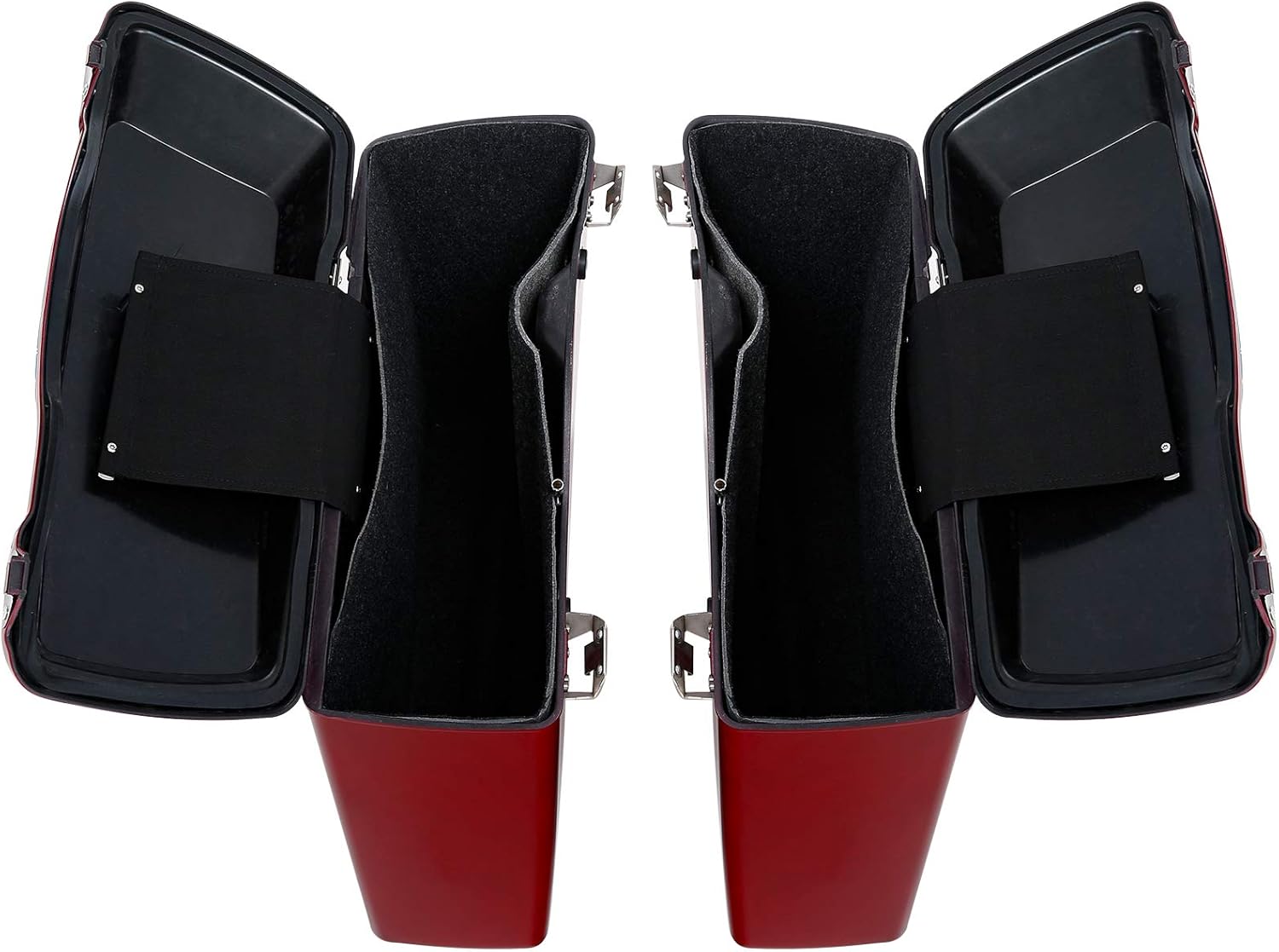 Hard Saddlebags Saddle bags W/Conversion Brackets for Harley Davidson 1984-2017 Softail Models FLST, FLSTC, FLSTF, FLSTN FLSTS models,Red