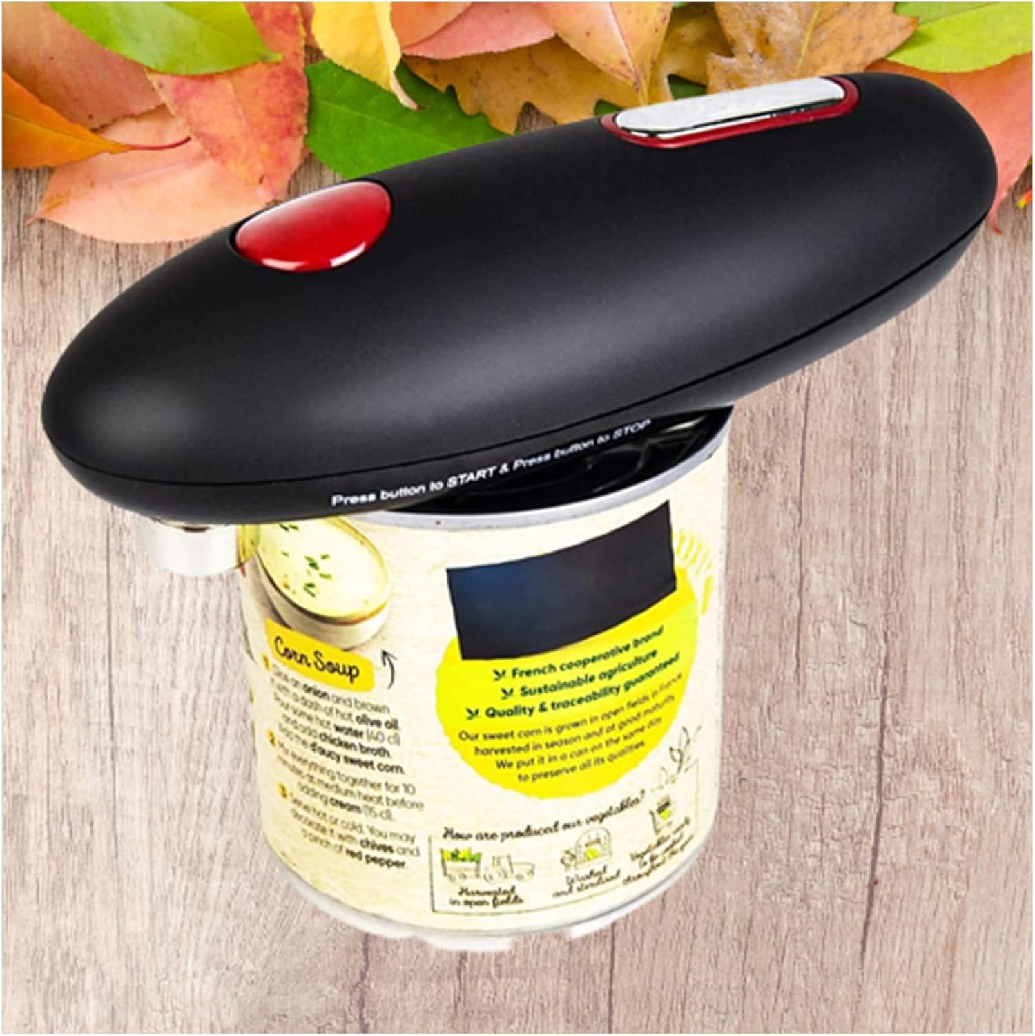 HOUKAI Hand Held Can Opener Battery, Smooth Edge Kitchen