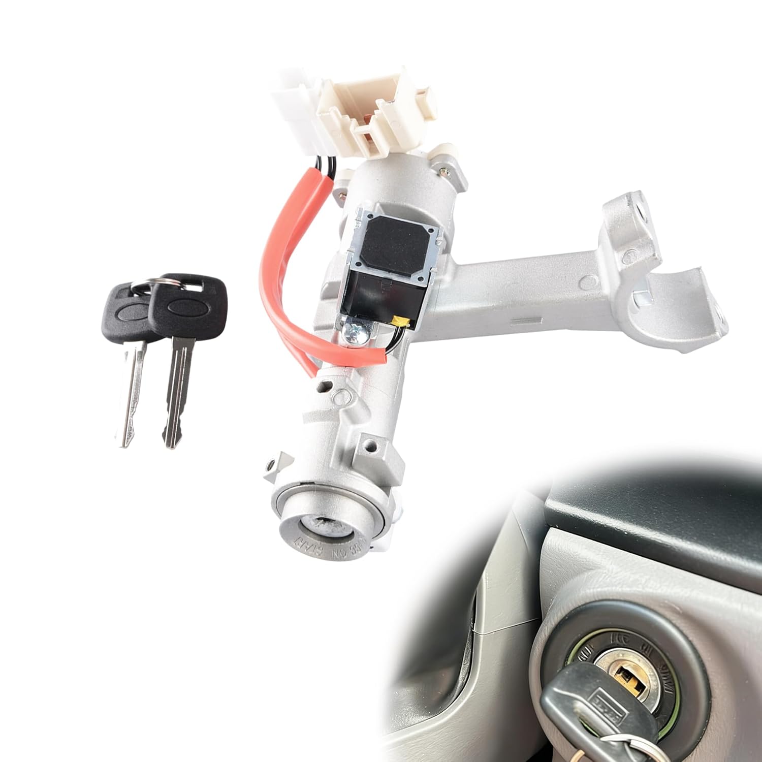 Ignition Switch Lock Cylinder Assembly with 2 Key Compatible with Toyota Tacoma 1995-2004 & 4Runner 1996-2002, Replaces OE 45020-35-9