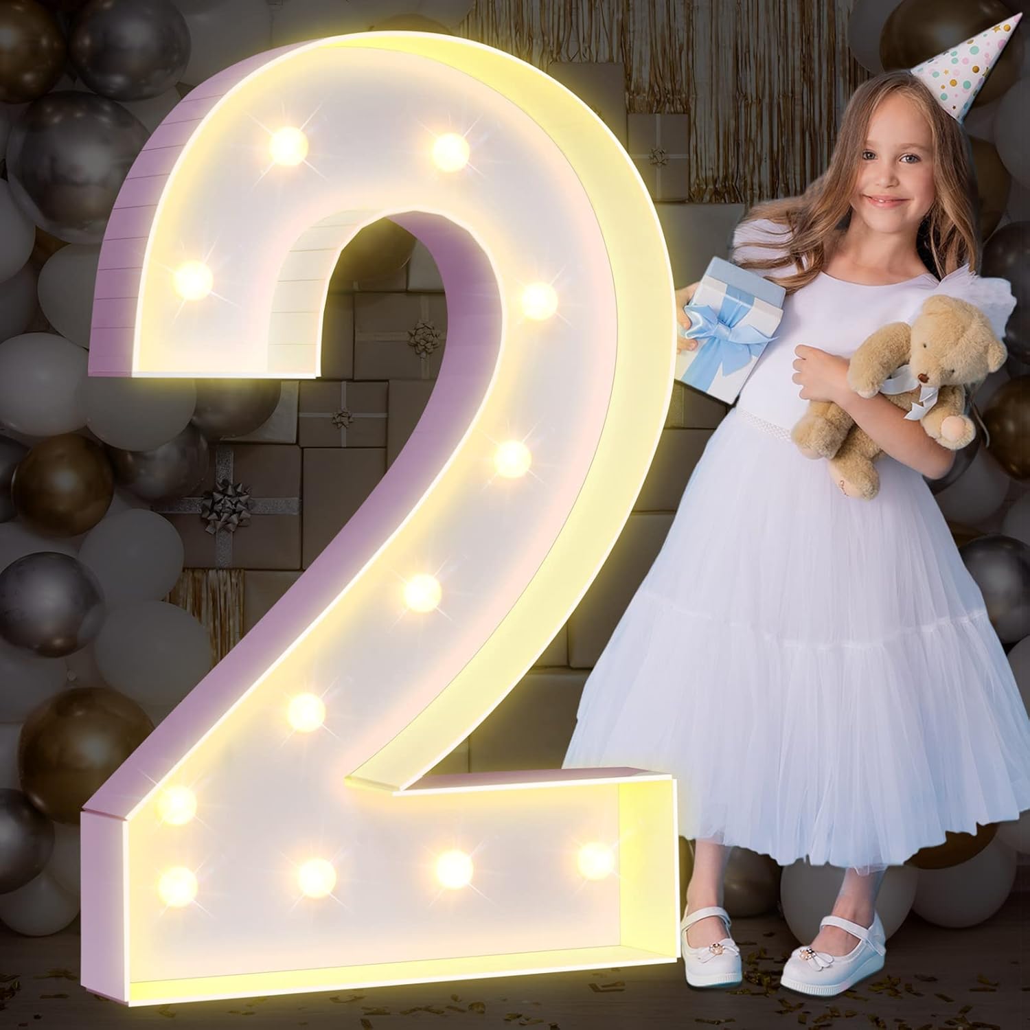 3FT Mosaic Numbers for Balloons, Marquee Numbers, Marquee