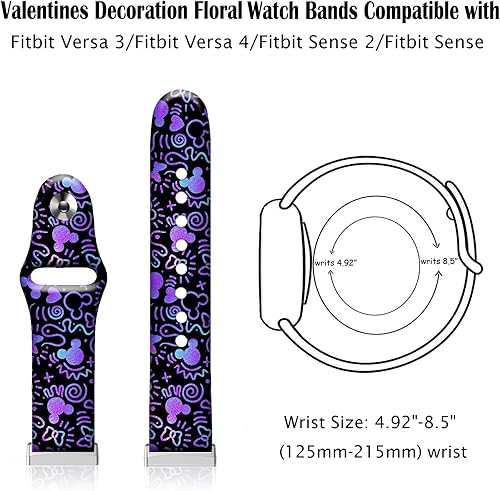 Miniatura 2 de FTFCASE Correa de reloj de Navidad compatible con Fitbit Versa 3Versa 4Sense 2Sense para mujeres, hombres y niñas, correa de silicona suave de