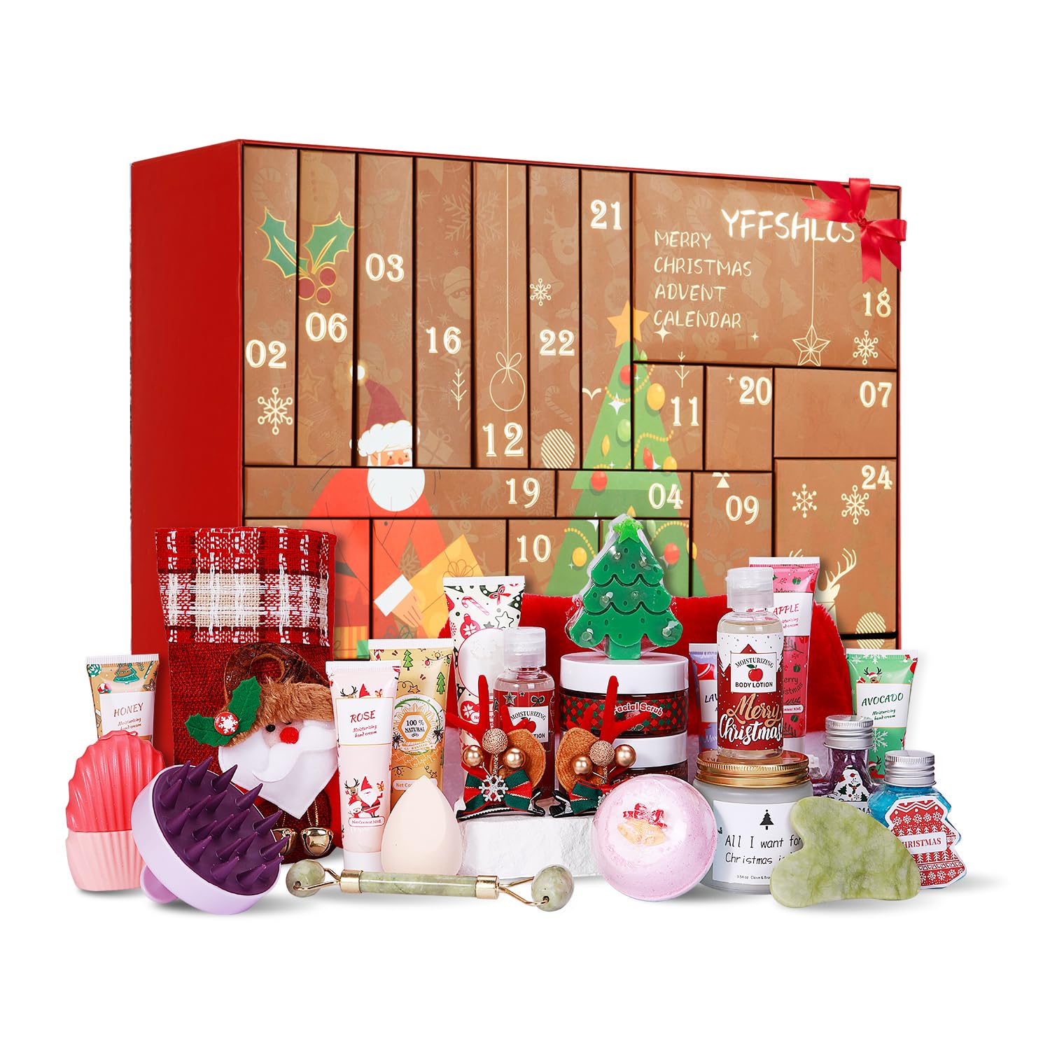 Advent Calendar 2025, 24 Days of Beauty Advent Calendar, Bath Gifts Sets for Women, Countdown Calendar for Christmas Holiday