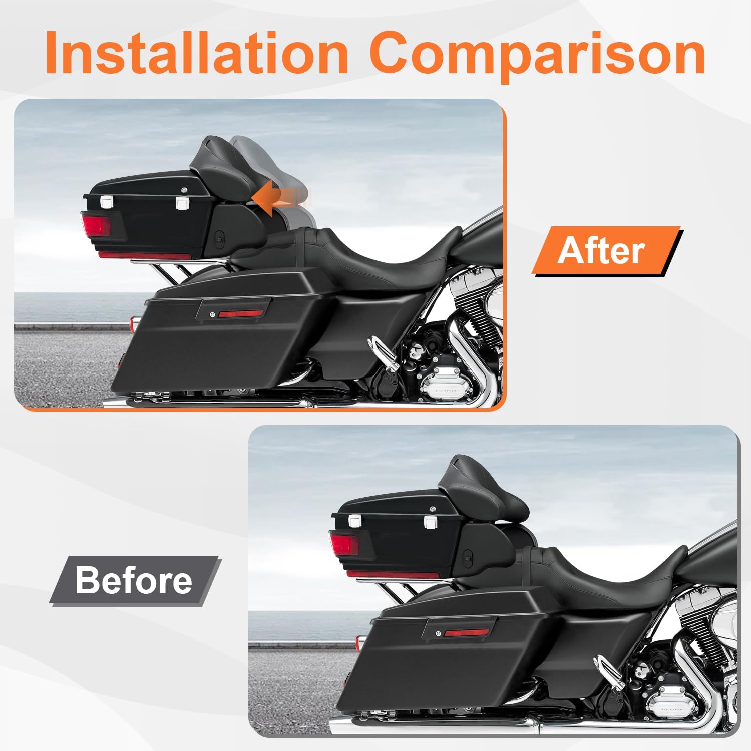 AUFER Adjustable 1"-3" Trunk Luggage Relocator Kit Mount Extend Plate Rack