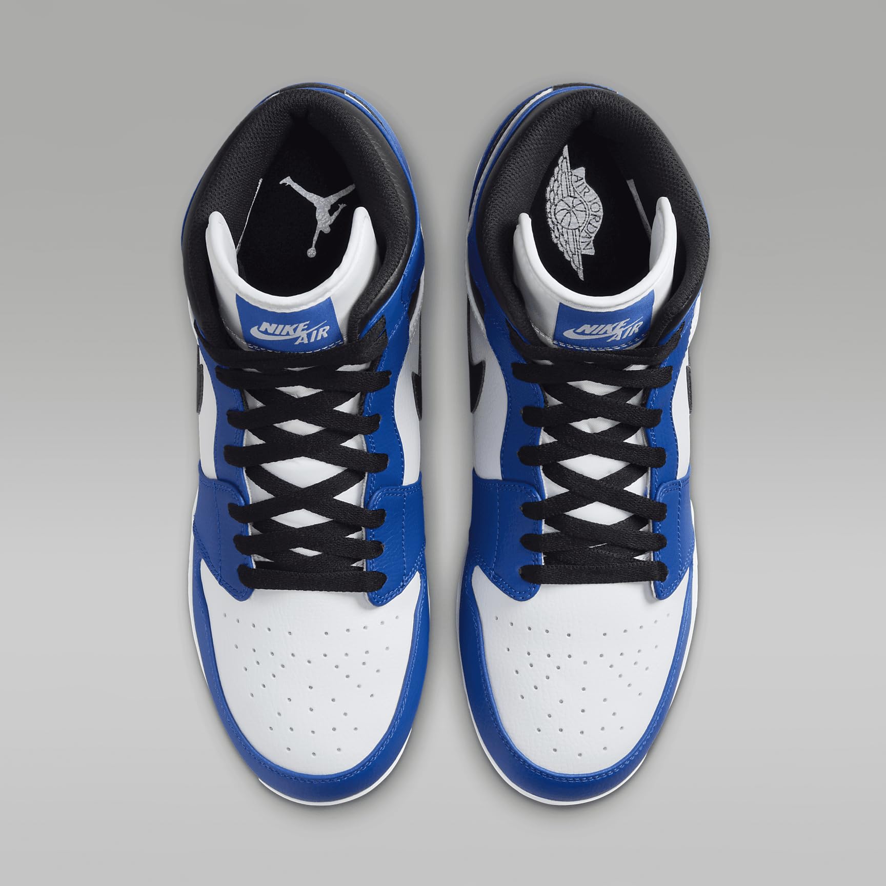 Jordan 1 Retro MCS - Tacos de béisbol para hombre (AV5354-411, Game Royal/Blanco/Negro)
