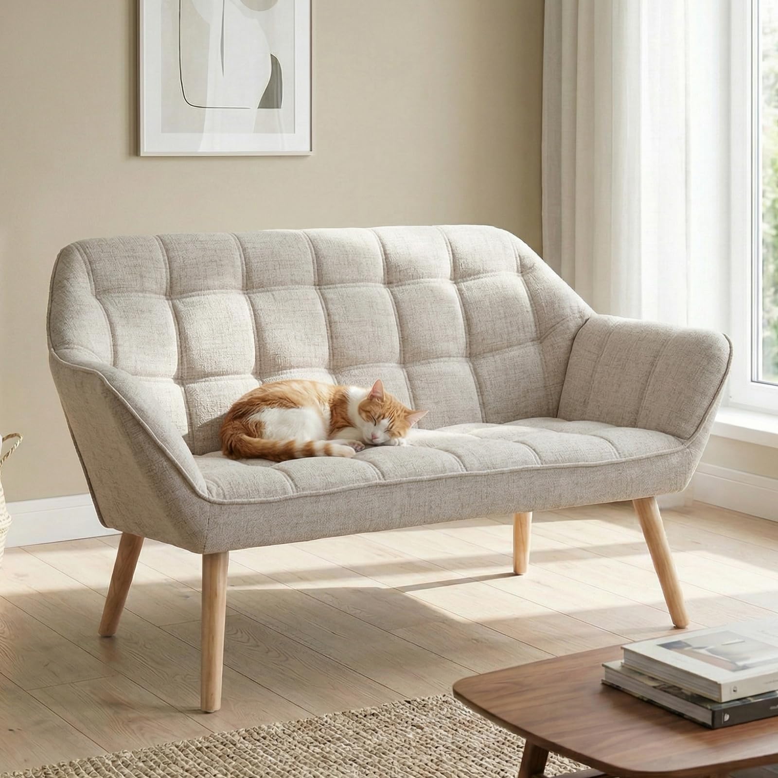 QUINJAY 48 inch Small Loveseat Sofa