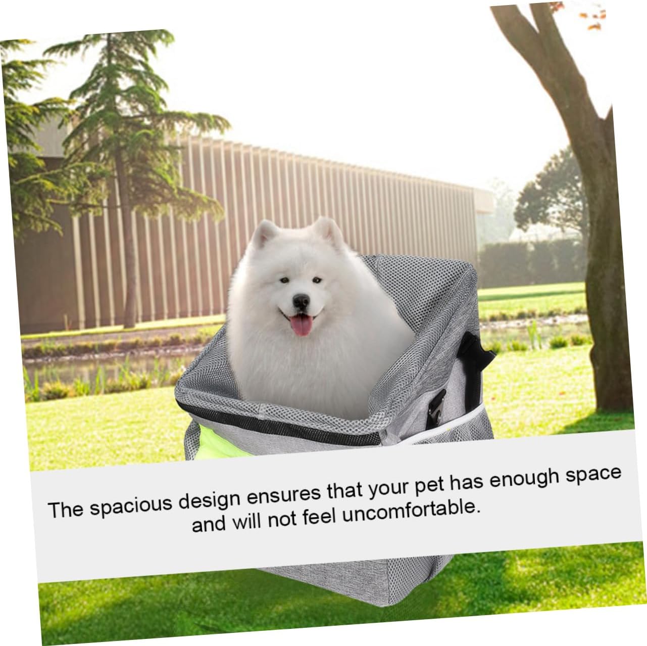 SUPVOX Breathable Oxford Cloth Bike Pet Carrier Basket Detachable Cats Folding Handlebar Pet Carrier with Mesh Liner for Comfort Visibility