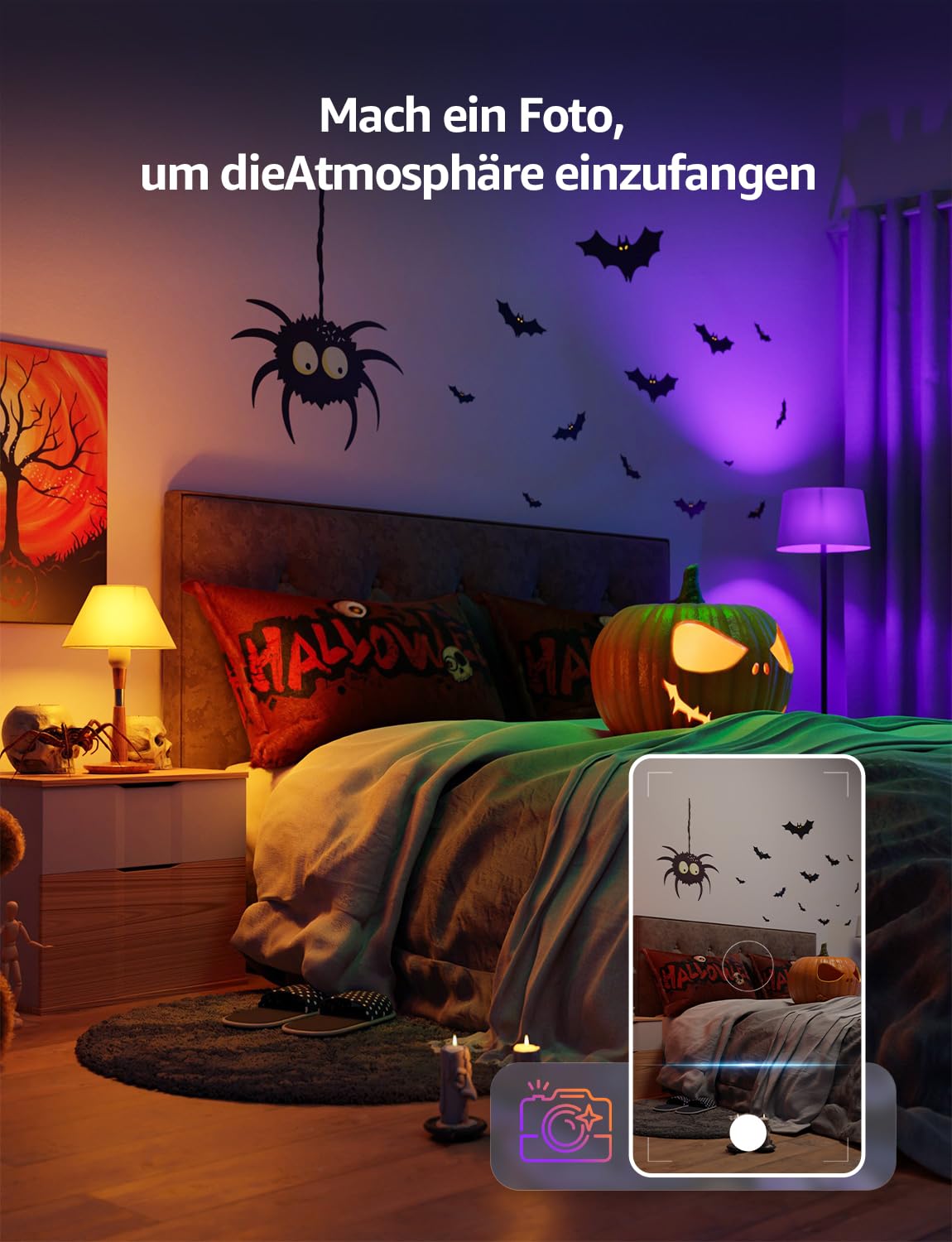 Lepro AI Smart Glühbirne B2, E27 lampe 10W 1100lm Dimmbar, Personalisierter KI-Lichtdesigner, Sprachsteuerung/Musik Sync, WiFi & Bluetooth Smart Bulb, Kompatibel mit Alexa/Google Assistant, 4 Stück
