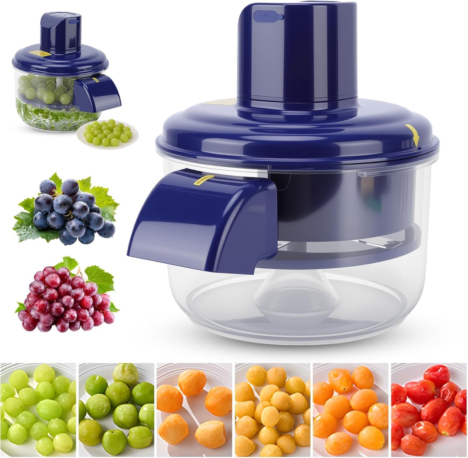 Electric 5 Blade Design Peeler Machine for Grape, Tomato, Garlic, Cherry, Onion Portable Peeler Tool with 1300mAh Large Battery 1.5L Unbreakable Container for Travel, Kitchen, Hotel (Big)-picture-13