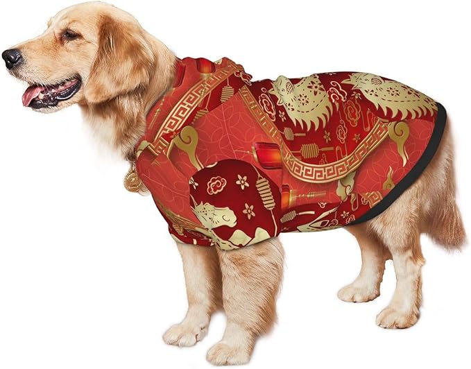 Disfraz Año del Caballo 2026 para Perro y Gato, Sudadera con Capucha miniatura 3