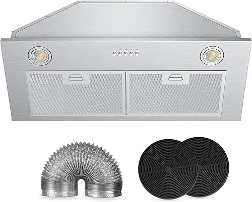 Inserto de campana de cocina de 30 pulgadas con 750 CFM, inserto convertible de campana de ventilación de cocina con conductos y sin conductos