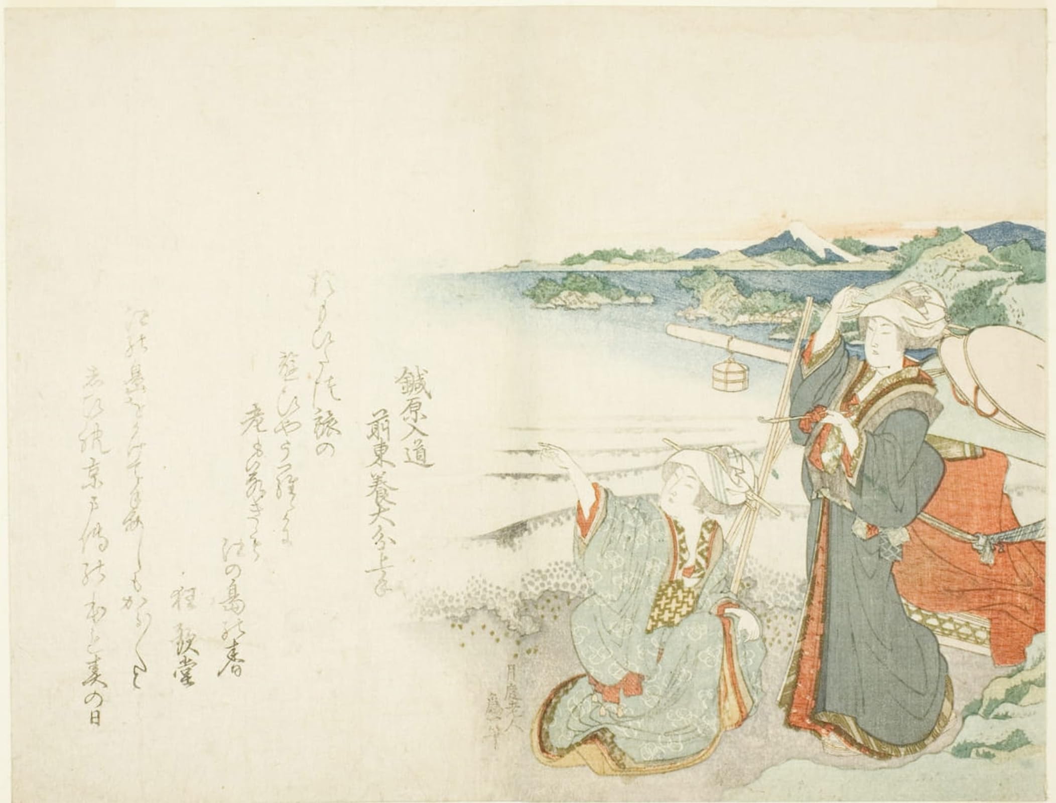 SERENDIPITP Retro Picture Poster Wall Art Pictures Painting Pilgerfahrt Nach Enoshima by Katsushika Hokusai Wall Art Canvas Print for Wall Decor 60x90cm