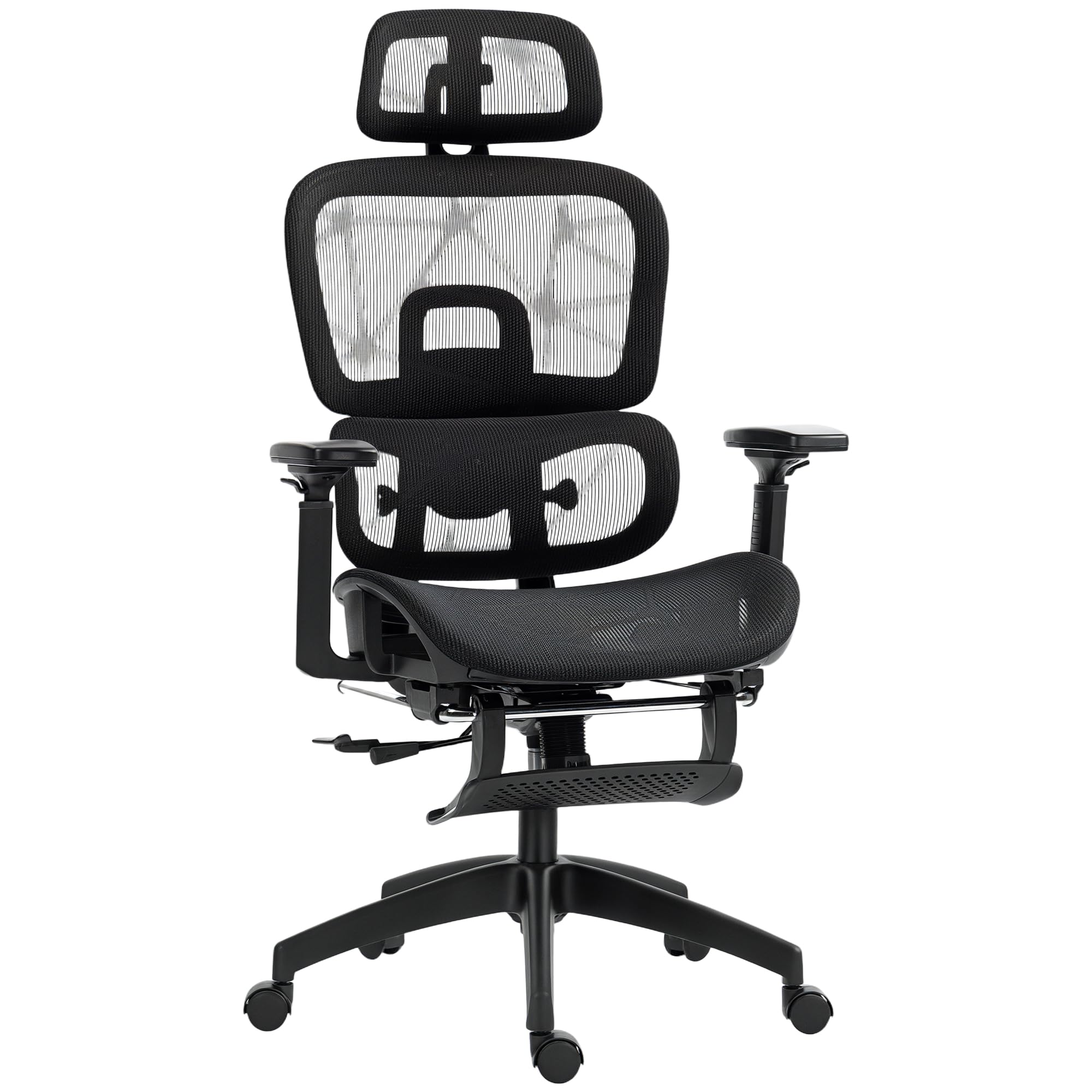 Homcom Black Ergonomic Office Chair Swivel Computer Chair With 3D Armrest
