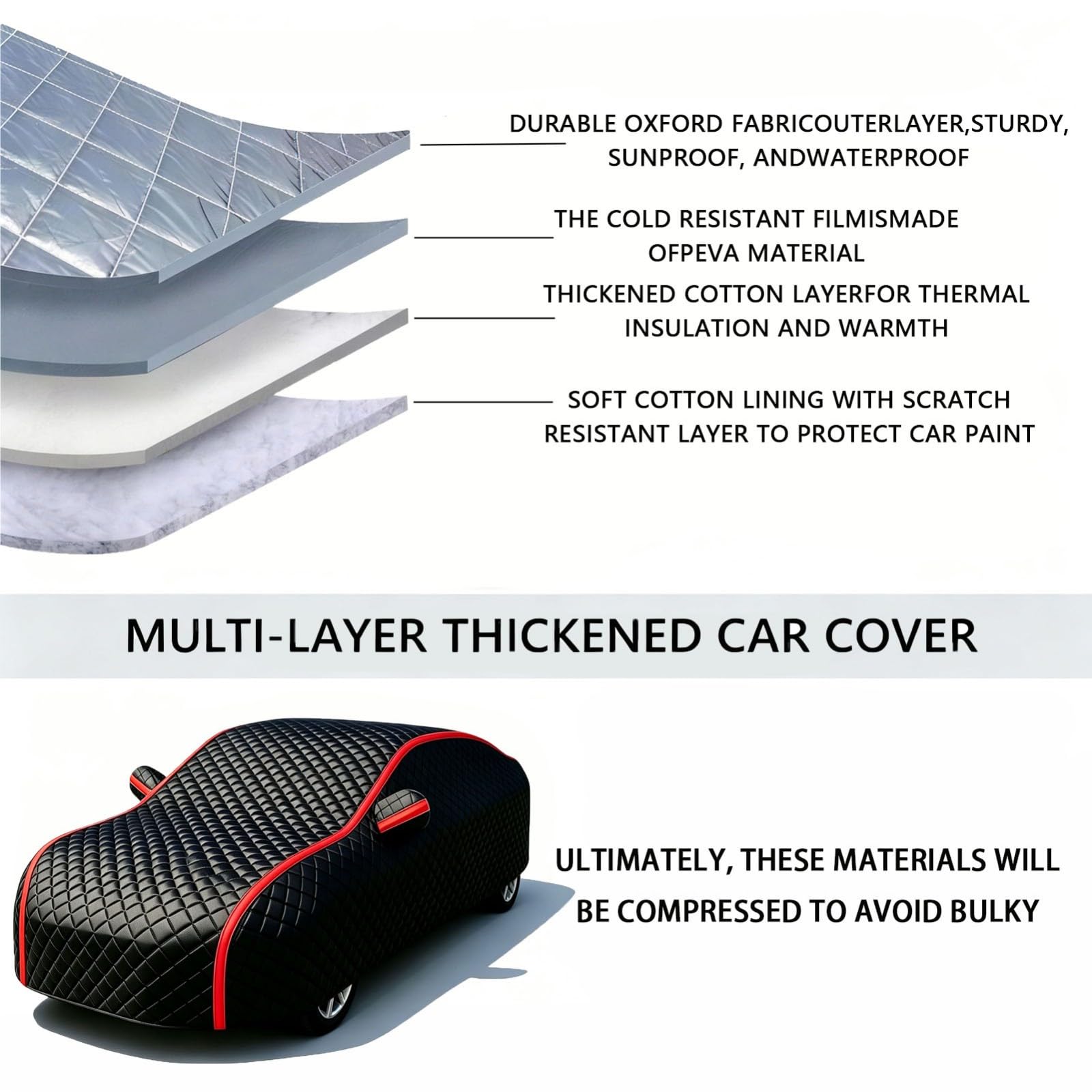 Funda Coche Antigranizo para A UDI A5 Coupé | Funda Reforzada Anti-Sol & Anti-Polvo – Uso Exterior Todo el Año, Antirrayas & Anti-Abrasión, con Bolsa Incluida