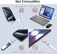 Vista 5 de Adaptador USB-C macho a Lightning hembra (paquete de 2), carga rápida PD y transferencia de datos para iPhone 15/15 Plus/15 Pro/15 Pro Max, iPad