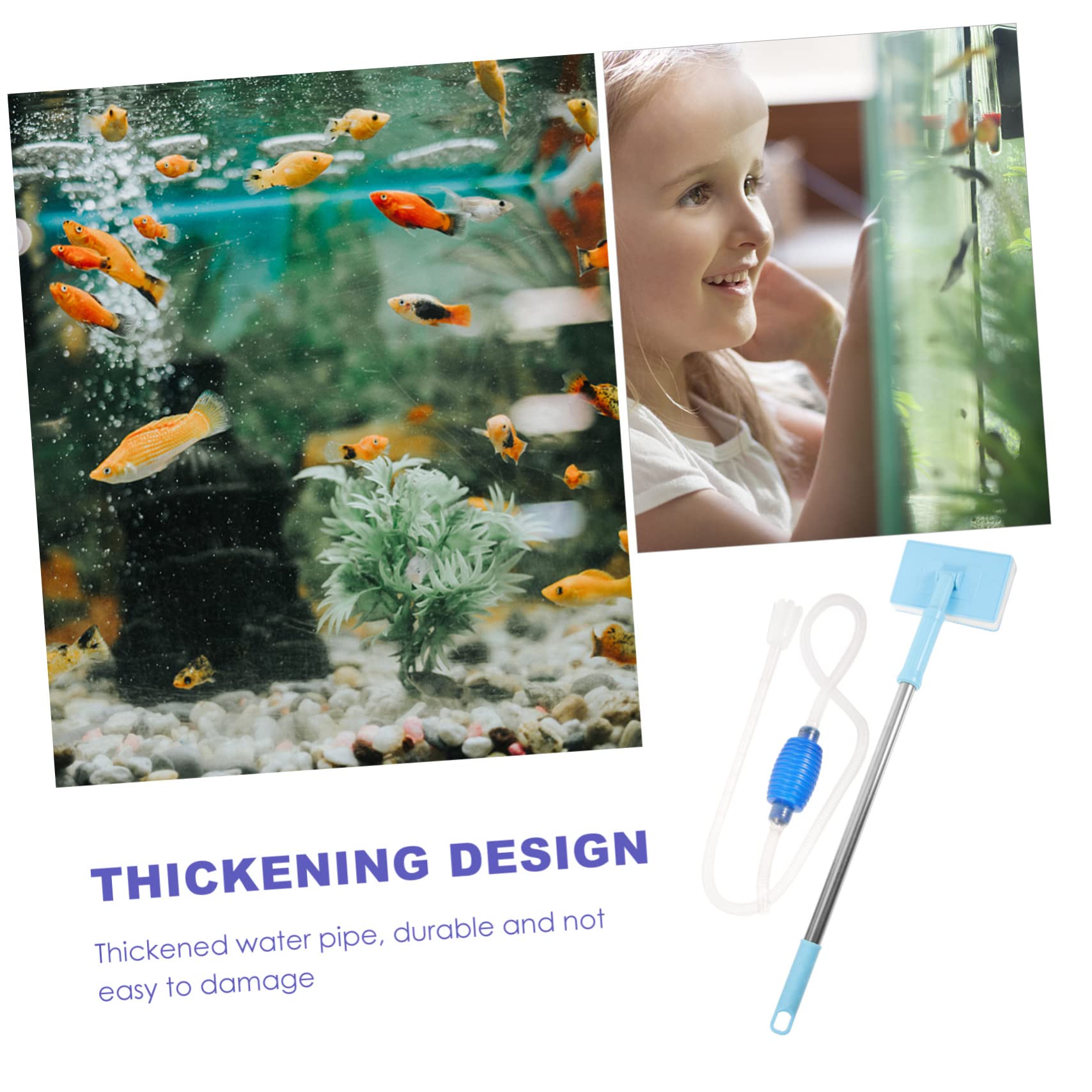 Kisangel 5 Sätze Wasserwechsler für Aquarien aquarienstaubsauger Aquarium reinigungspumpe Aquarium Reinigungssystem Aquarium Sauger Wasserreiniger für den Haushalt Aquarienwerkzeuge Plastik