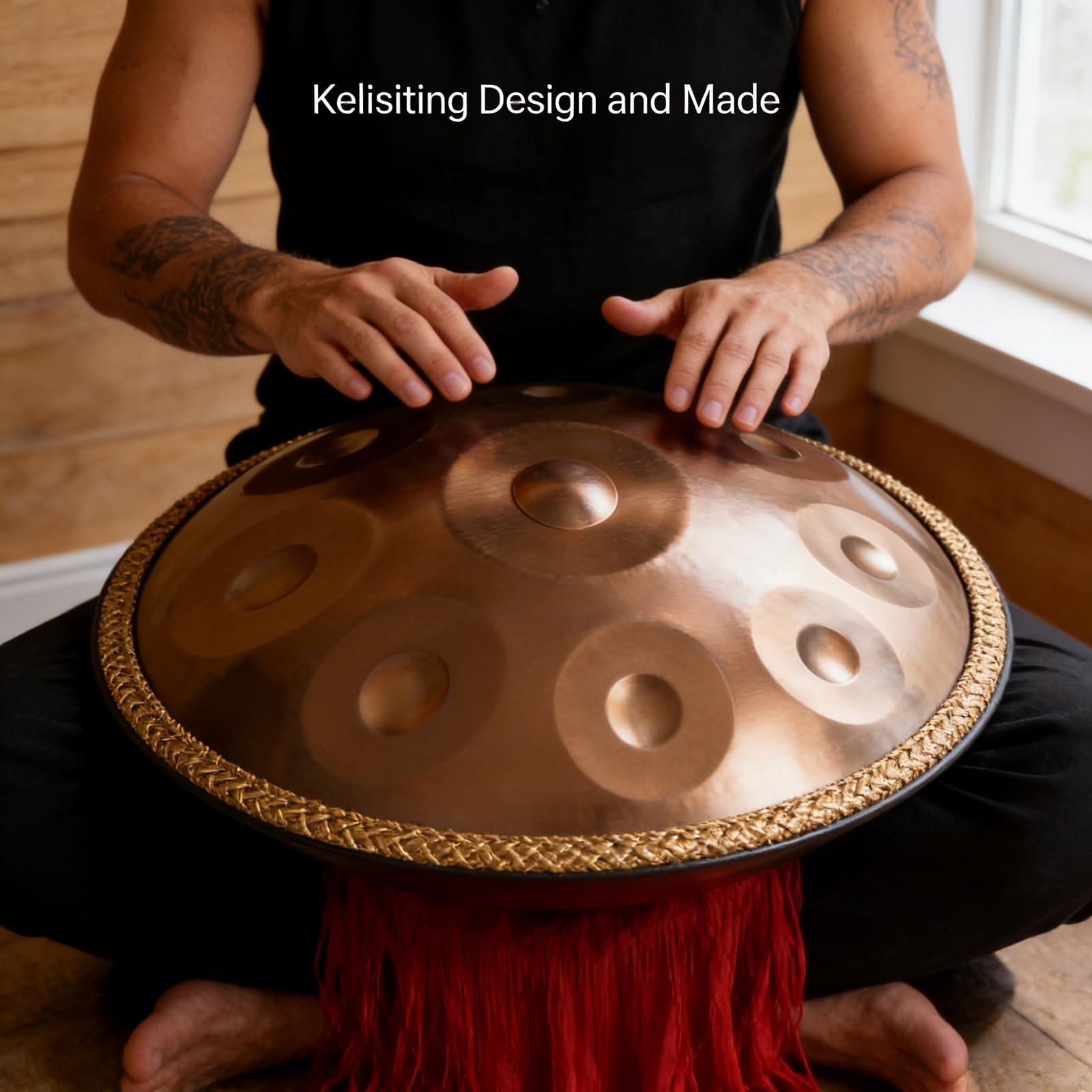 Tambour En Acier - 9/10/12 Notes En Ré Mineur Kurde Instrument De Tambour Handpan, 432/440 Hz, Instruments De Musique À Percussion Ensemble De Tambour À Main(Dark purple,440HZ/9Note)