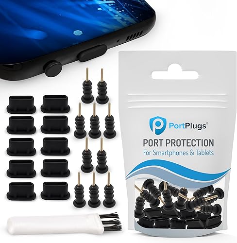 PortPlugs Enchufes antipolvo USB C (10 pares) con cubierta protectora para conector de auriculares, compatible con Samsung Galaxy, puertos Android