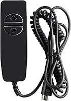 Vista 6 de 2 Button 5 Pin Hand Remote Control for Power Lift Chair & Power Recliner, Replacement Remote Handset with 2 Lighted Buttons CD001 (Black)