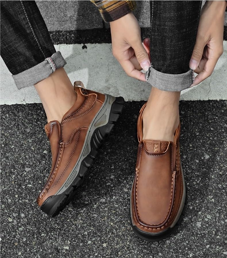 Mens Casual ShoesSlip On Dress Shoes Business Shoes ，Mens Hands Free Slip in Loafers Shoes4