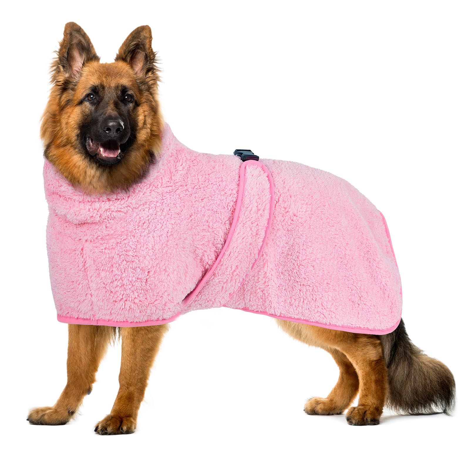 Glittme Dog Bathrobe, Super Soft Dogs Robe Quick Drying Dog Towels for After Bath, and Dogs Dryer for Puppy, XXL, Pink