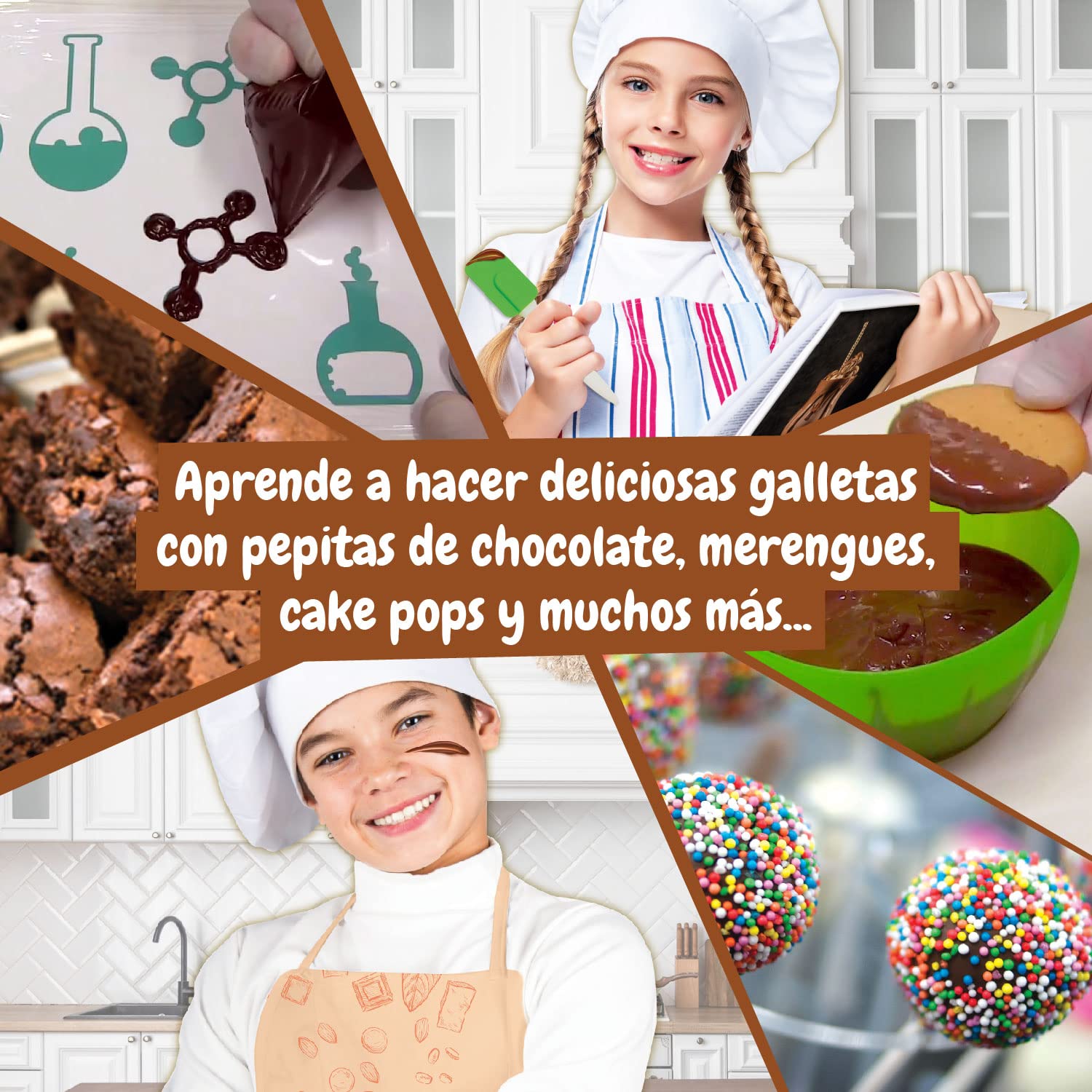 Science4you Fábrica de Chocolates - Juegos y Juguetes para Niños 8 años con 31 Experimentos, Haz Galletas y Bombones, Incluye los Moldes, Juego Cocina Infantil y Regalos para Niños 8 9 10 Años