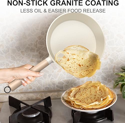 Miniatura 5 de imarku Sartén antiadherente, sartenes de 9.5 pulgadas, sin PFOA, sartenes profesionales con asas desmontables, compatibles con todas las estufas,