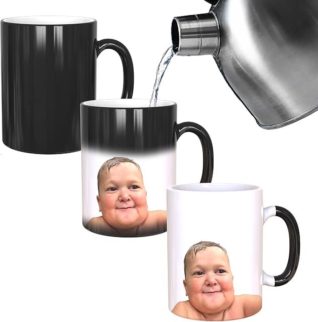 Hasbulla Meme Mug - Funny Mug - Message Appears as it Heats - Perfect Novelty Gag Gift - Office Joke (Hasbulla Heat Change Mug) (Dagestani Hotub)