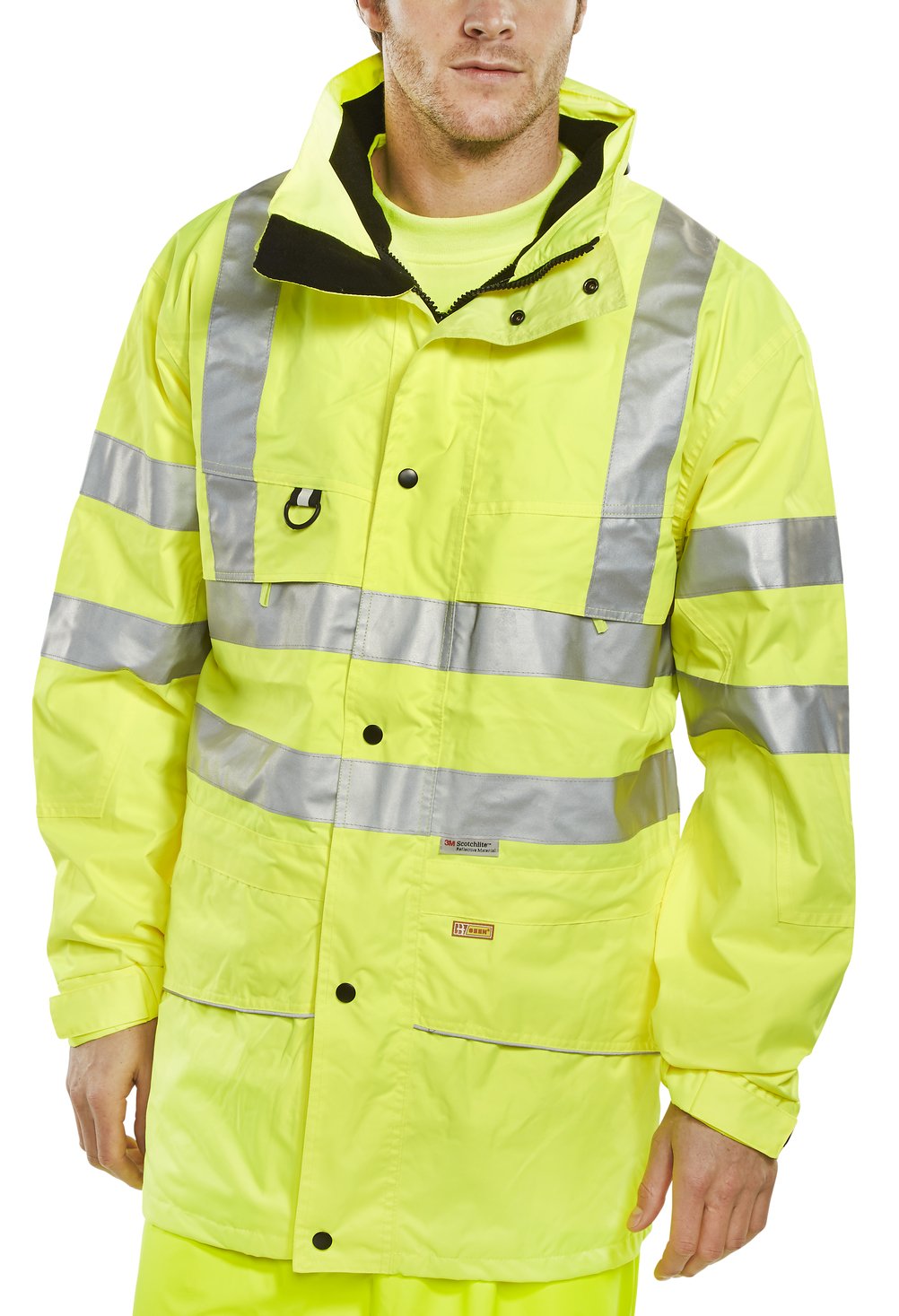 Beeswift Carnoustie High Visibility Jacket with Hood Yellow XL