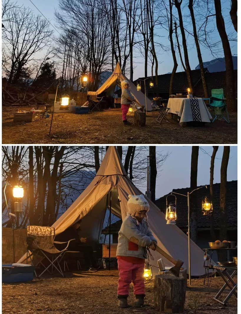TentHome - Tienda de campaña impermeable para 4 temporadas con agujero de chimenea y tienda interior de campaña para caminatas al aire libre y trekking
