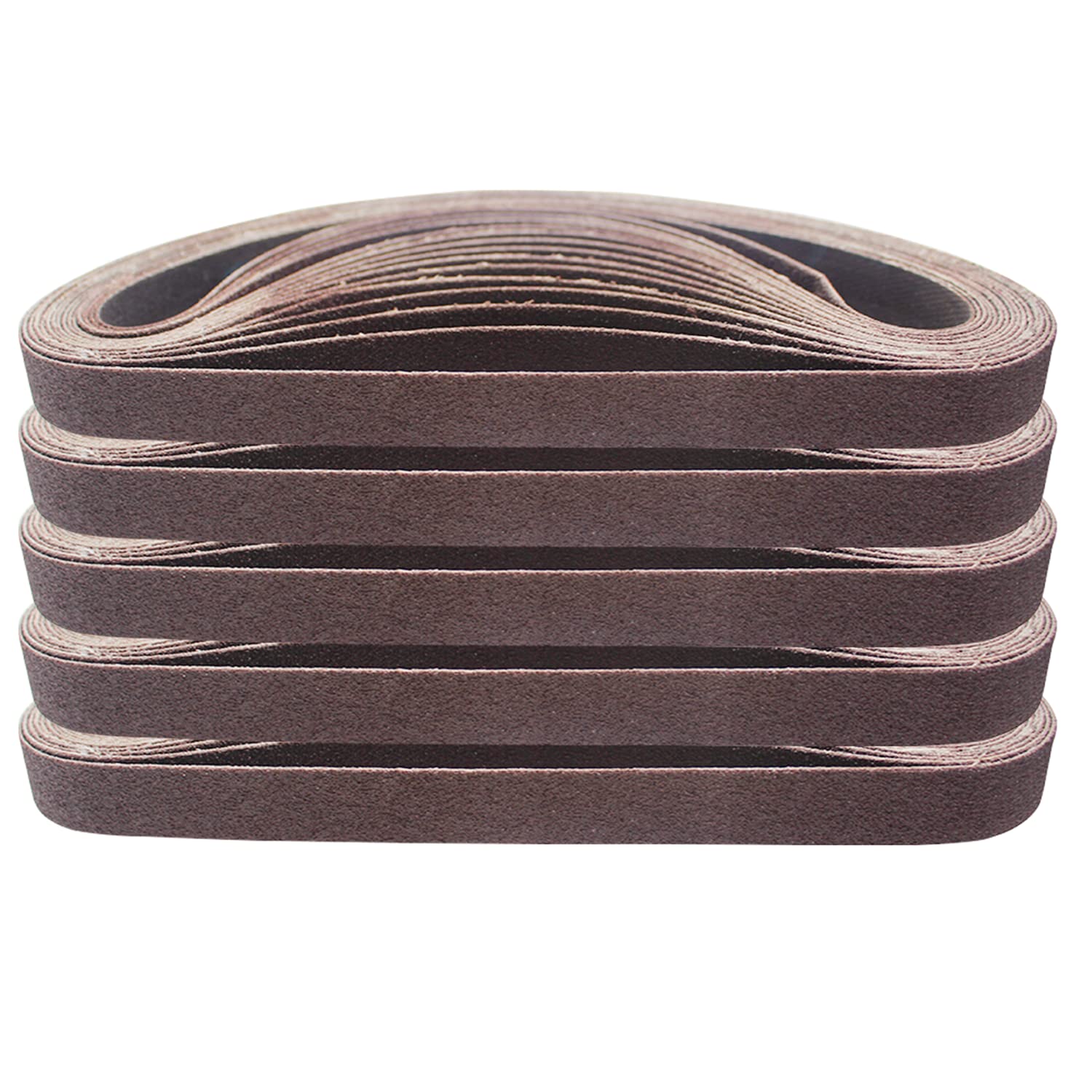 Senmai Tools Nastri abrasivi 13X457mm, (grana 40 60 80 120 150 240) Nastro abrasivo professionale per levigatrice a nastro, per legno hardware metallo e vernice (60 pezzi)