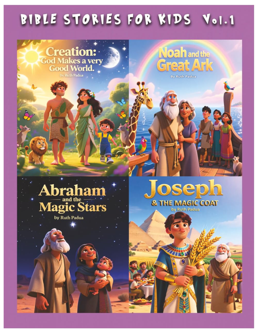 Bible Stories For Kids, Vol. 1. Christian Series, Stories, Children's Bible Stories, Biblical Stories, Sunday School Book: With the Stories on The ... like Noah, Abraham & Joseph of the Bible