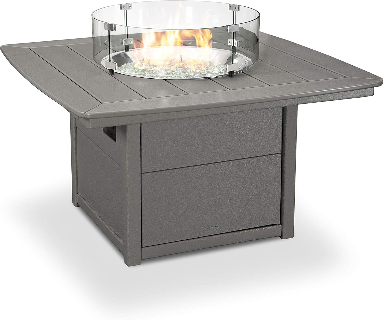 POLYWOOD® Nautical 42" Fire Pit Table in Slate Grey