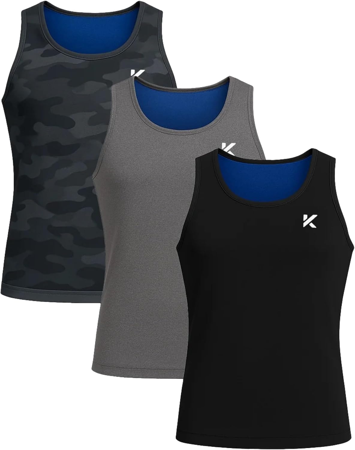 Kewlioo Men's Heat Trapping Pullover Sweat Enhancing Vest - Sauna Suit Shirt Compression Vest Shapewear Top for Gym Exercise