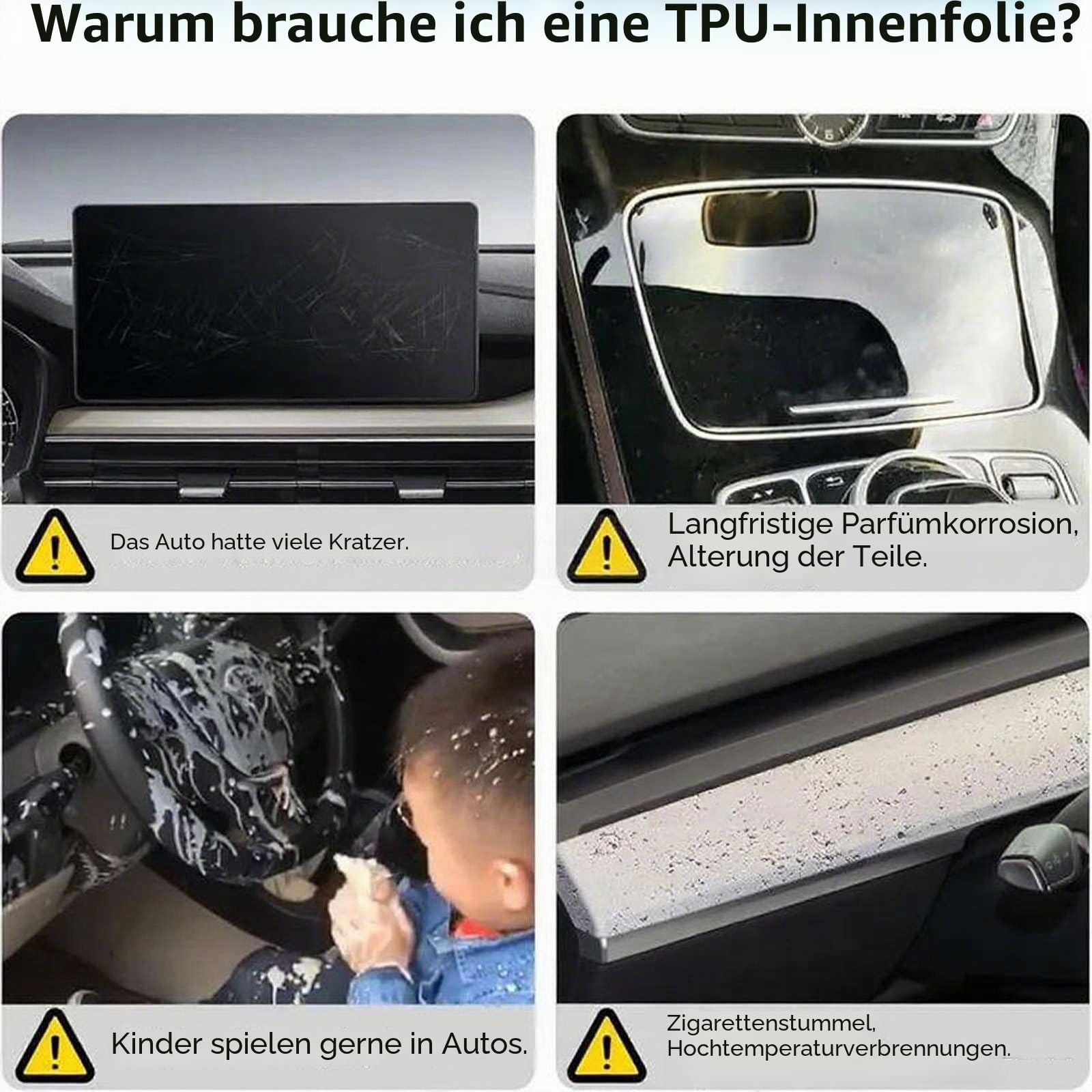 Für Audi A6 e-tron 2025 Autoinnenraum Mittelkonsole Instrument Armaturenbrett Schutzfolie.